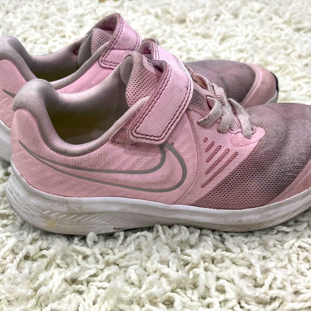 Nike Kids Pink and Gray Sneakers